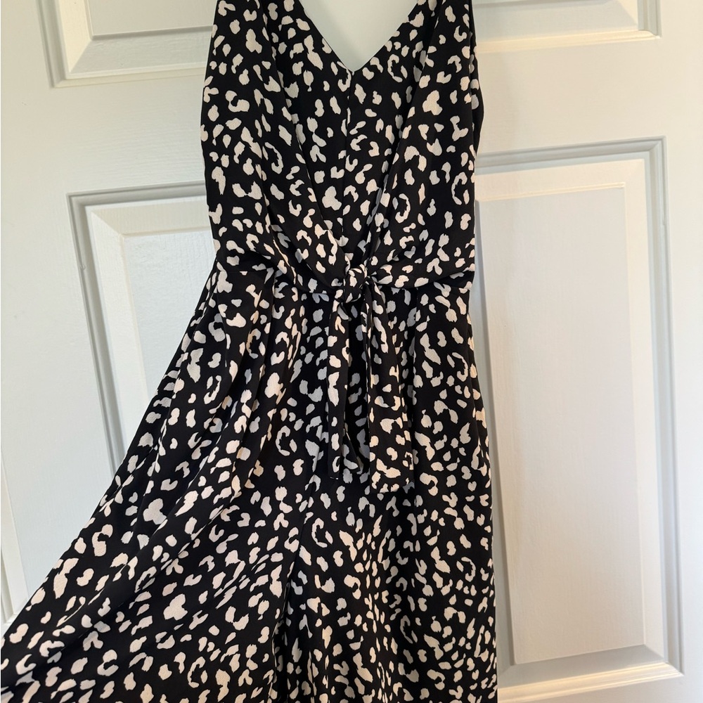Elegant Black and Cream Patterned jumpsuit